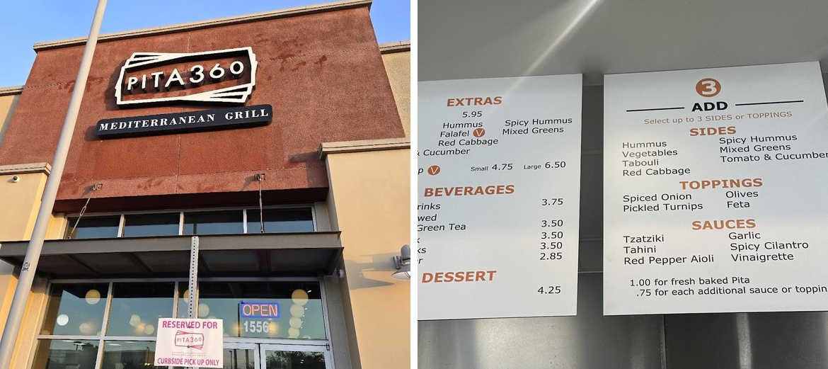 Pita 360 Menu
