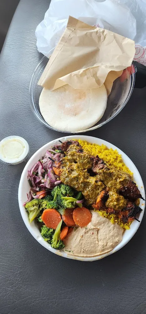 Rice Plate with Chicken and Beef